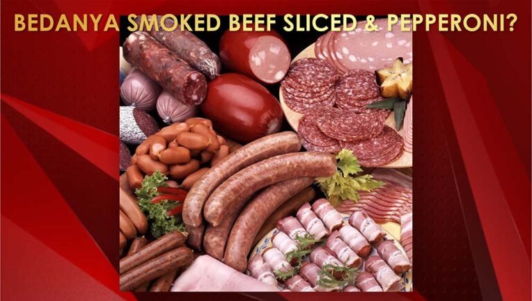 smoked beef sliced dan pepperoni