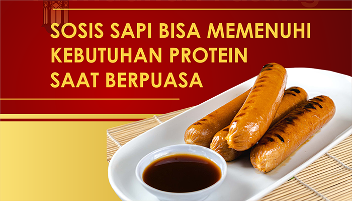 sosis sapi dalam piring